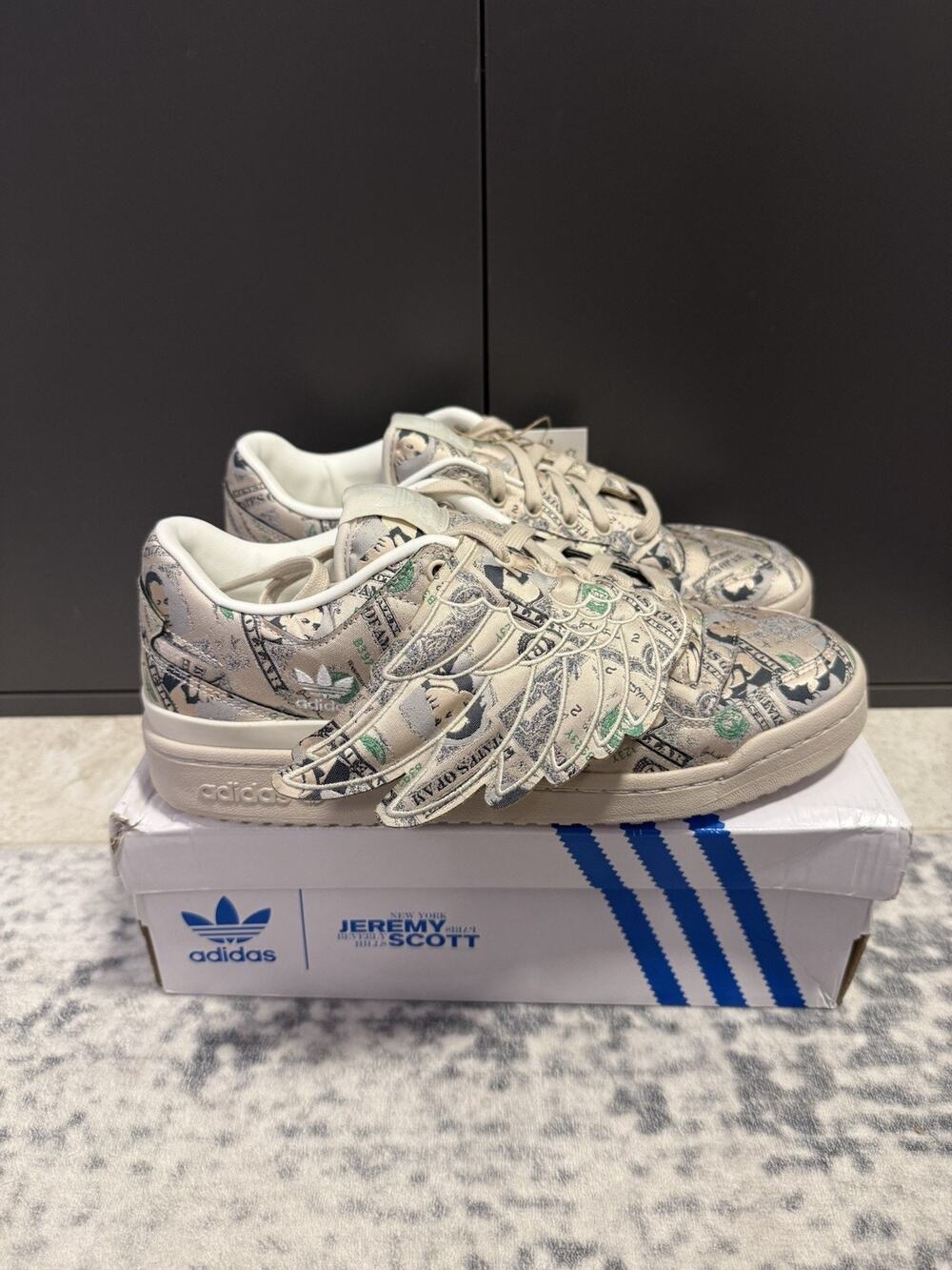 adidas Jeremy Scott Forum Wings Money Size 9.5 GX6393 2021 OG Box